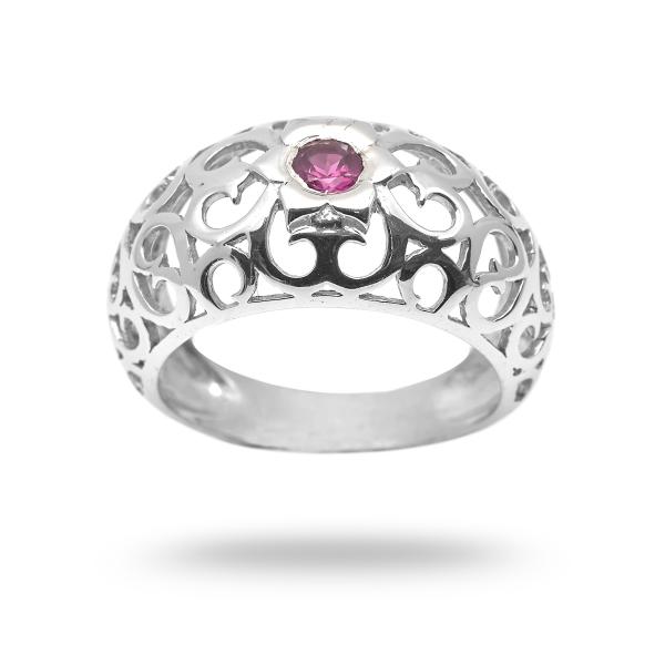 Bague rhodolite argent Batista